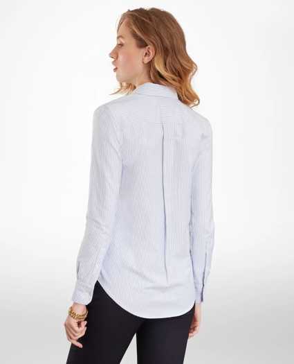 Classic-Fit Supima® Cotton Oxford Stripe Button-Down Shirt, image 4