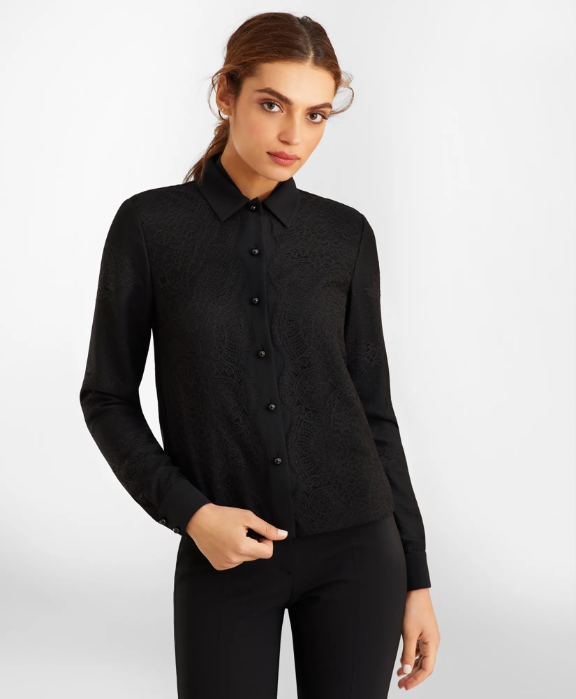 Lace & Satin Blouse, image 3