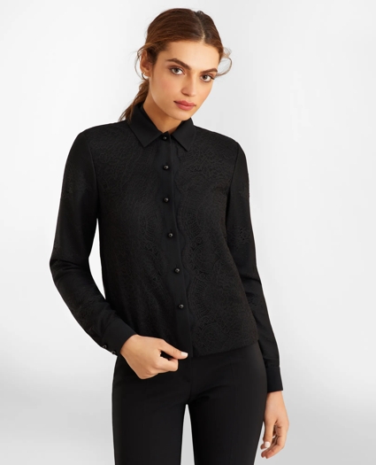 Lace & Satin Blouse, image 3