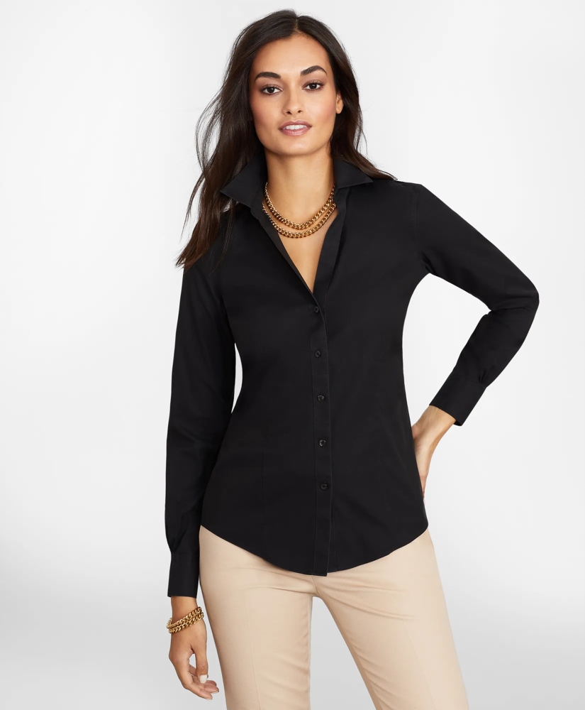 Non-Iron Stretch Supima&reg; Cotton Fitted Dress Shirt, image 3