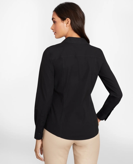 Non-Iron Stretch Supima&reg; Cotton Fitted Dress Shirt, image 4