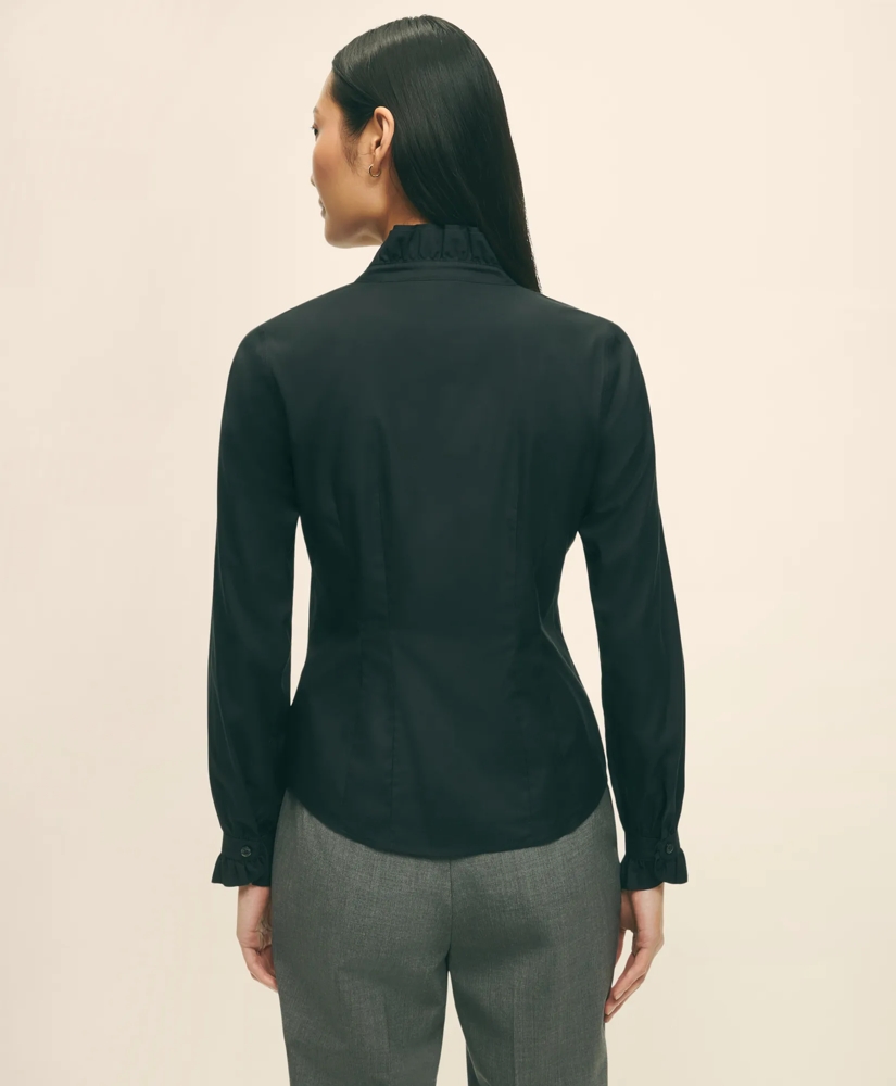 Fitted Non-Iron Stretch Supima&reg; Cotton Ruffle Dress Shirt, image 3