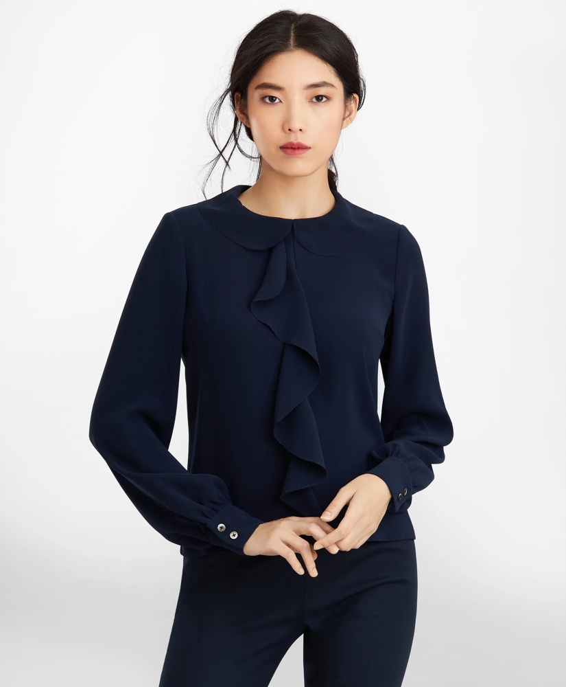 Crepe Ruffled Blouse, image 3