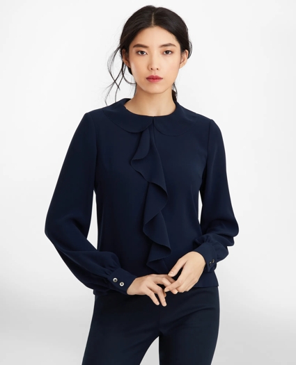 Crepe Ruffled Blouse, image 3