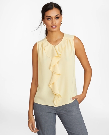Ruffled Crepe Blouse, image 4