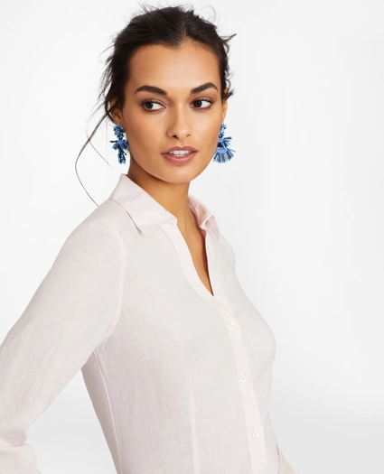 Linen Three-Quarter Sleeve Shirt, image 1