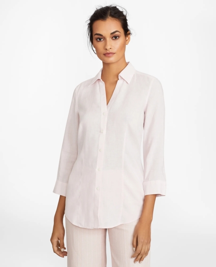Linen Three-Quarter Sleeve Shirt, image 3