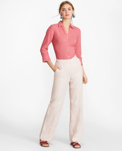 Linen Three-Quarter Sleeve Shirt, image 2