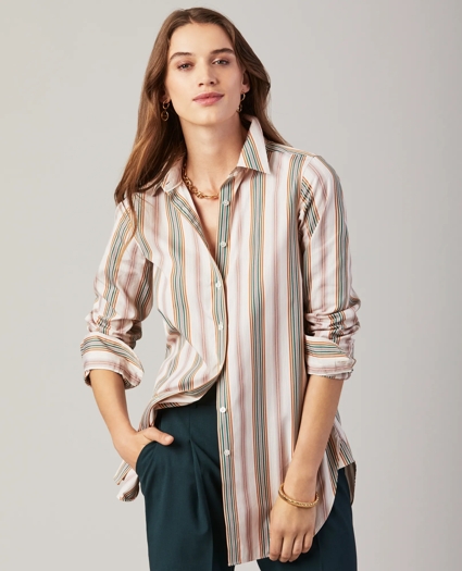 Classic-Fit Multi-Stripe Luxury Shirt, image 1