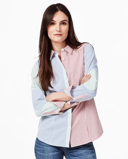 Classic Fit Supima® Cotton Seersucker Fun Shirt, image 1
