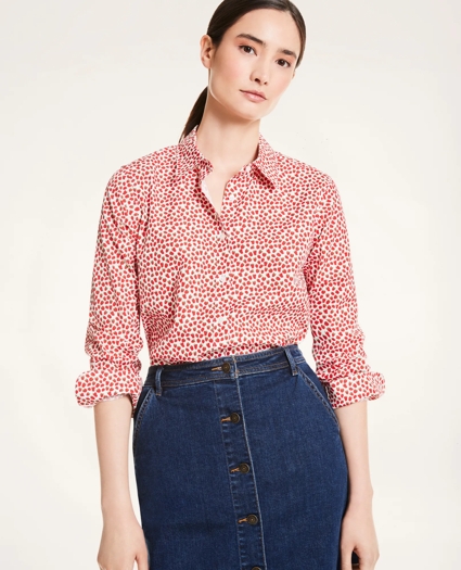 Classic Fit Strawberry Print Cotton Shirt, image 1