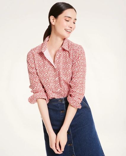 Classic Fit Strawberry Print Cotton Shirt, image 3