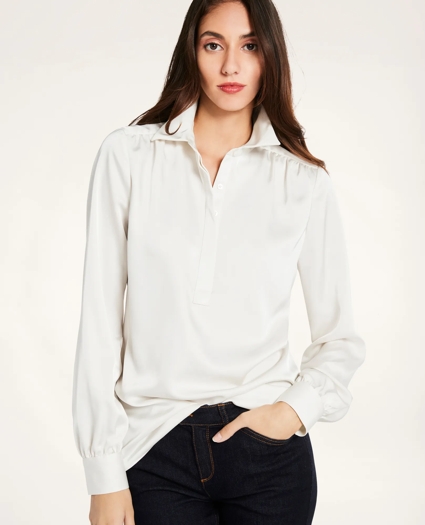 Satin Popover Blouse, image 1