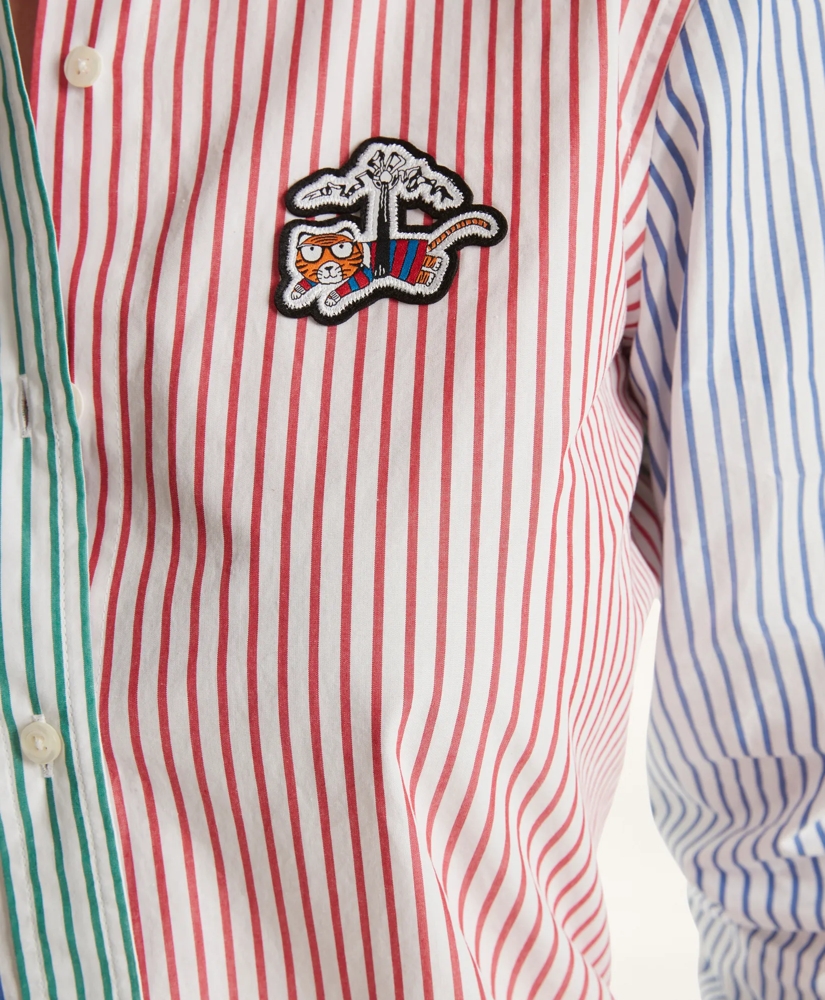 Year of the Tiger Cotton Bengal Stripe Fun Shirt, image 3