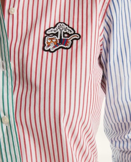 Year of the Tiger Cotton Bengal Stripe Fun Shirt, image 3