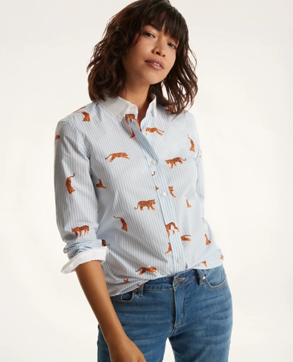 Year of the Tiger Cotton Stripe Shirt, image 1