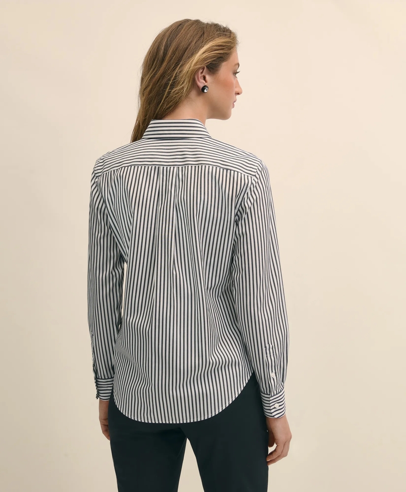 Classic Fit Stretch Supima® Cotton Non-Iron Bengal Stripe Dress Shirt, image 4