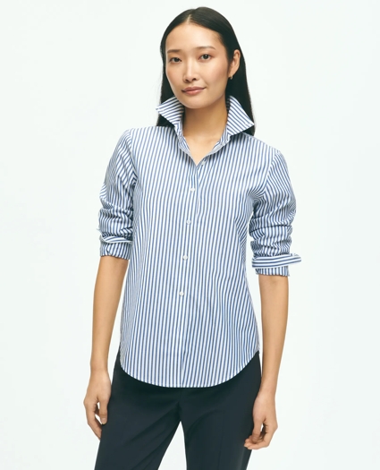 Classic Fit Stretch Supima® Cotton Non-Iron Bengal Stripe Dress Shirt, image 1