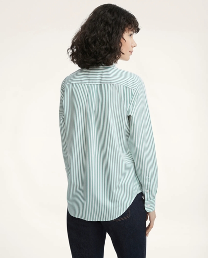 Classic Fit Stretch Supima® Cotton Non-Iron Bengal Stripe Dress Shirt, image 2