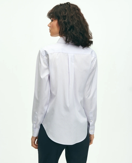 Classic Fit Stretch Supima® Cotton Non-Iron Bengal Stripe Dress Shirt, image 3