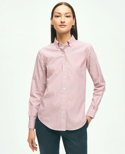 Classic Fit Stretch Supima® Cotton Non-Iron Bengal Stripe Dress Shirt, image 1