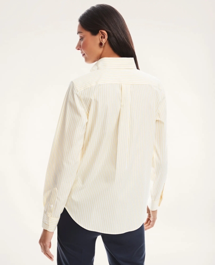Classic Fit Stretch Supima® Cotton Non-Iron Bengal Stripe Dress Shirt, image 2