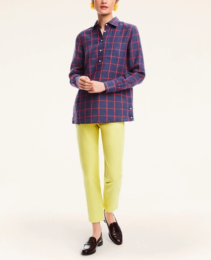 Linen Blend Windowpane Tunic, image 2