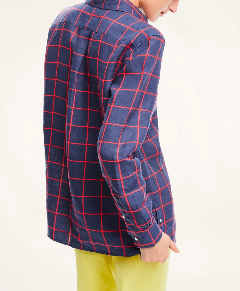 Linen Blend Windowpane Tunic, image 3