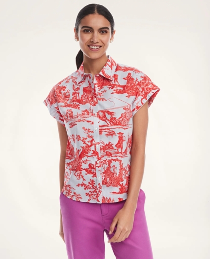 Cotton Toile Striped Blouse, image 1