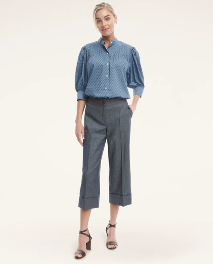 Cotton Poplin Pintuck Blouse, image 2