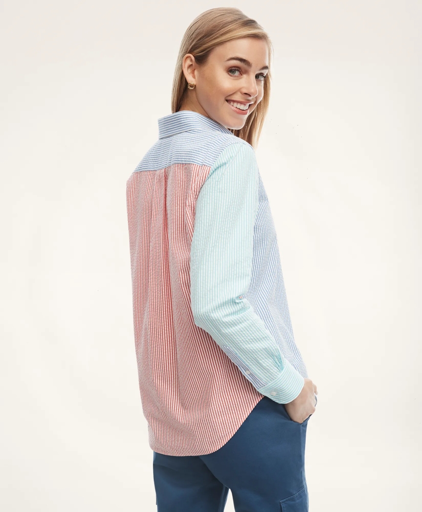 Classic Fit Stretch Cotton Seersucker Fun Shirt, image 3