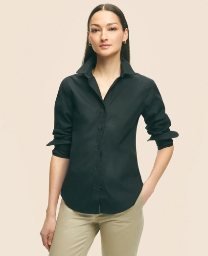 Fitted Non-Iron Stretch Supima® Cotton Dress Shirt, image 1