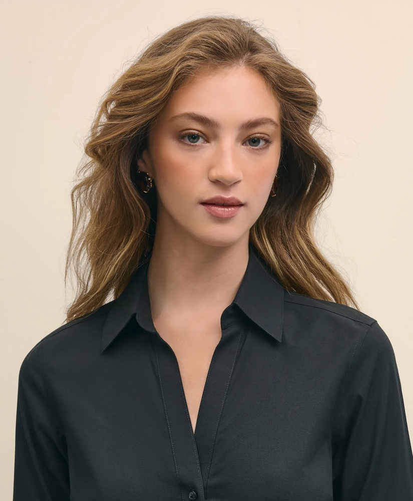 Fitted Non-Iron Stretch Supima® Cotton Dress Shirt, image 3