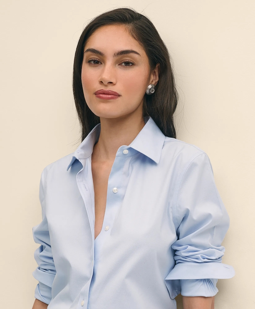 Classic-Fit Non-Iron Stretch Supima® Cotton Dress Shirt, image 2