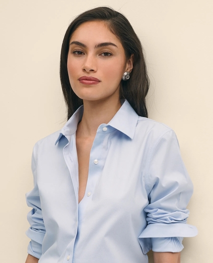 Classic-Fit Non-Iron Stretch Supima® Cotton Dress Shirt, image 2