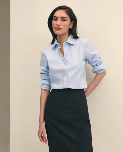 Classic-Fit Non-Iron Stretch Supima® Cotton Dress Shirt, image 3