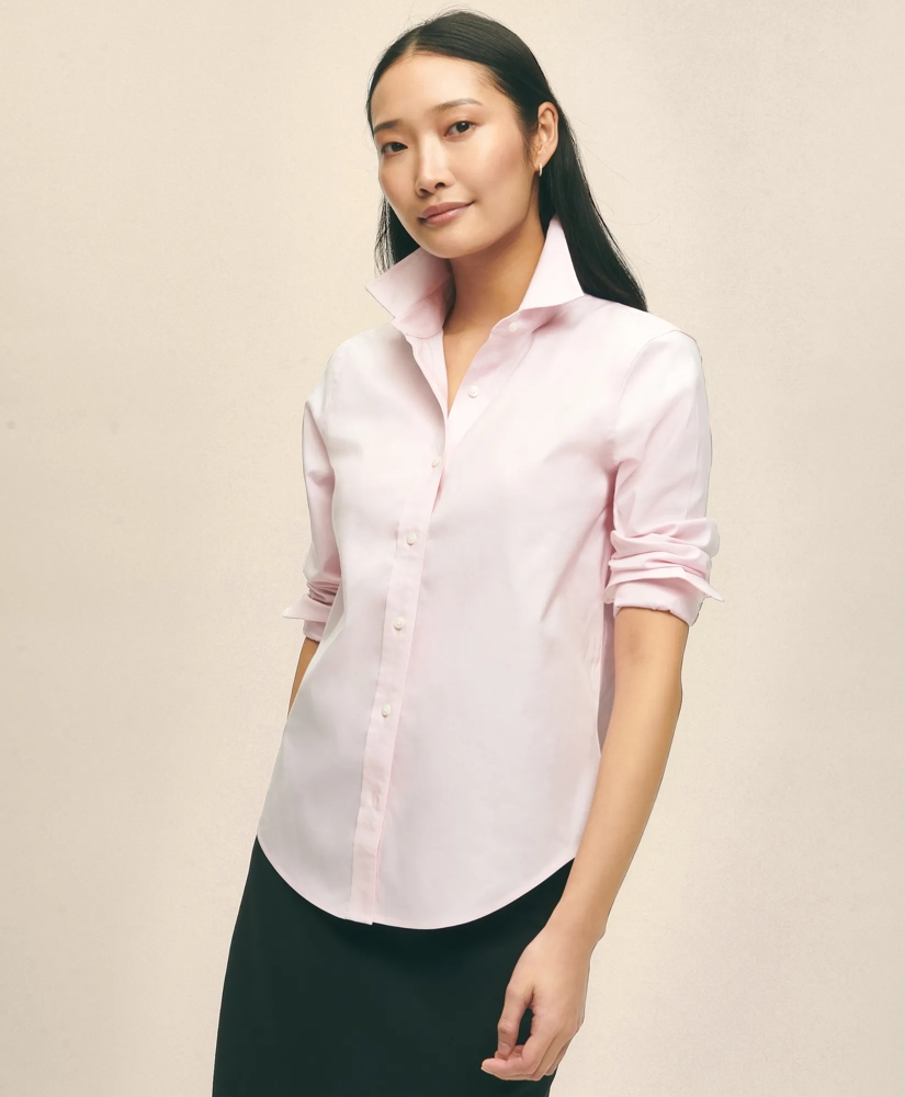 Classic-Fit Non-Iron Stretch Supima&reg; Cotton Dress Shirt, image 1