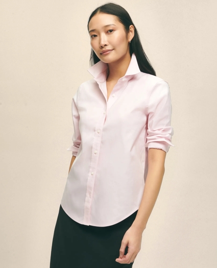 Classic-Fit Non-Iron Stretch Supima&reg; Cotton Dress Shirt, image 1