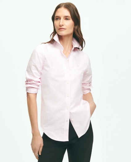 Classic-Fit Cotton Oxford Stripe Shirt, image 1