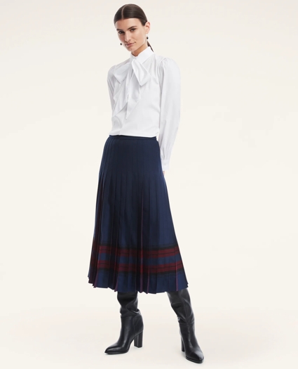 Stretch Cotton Bow Blouse, image 1