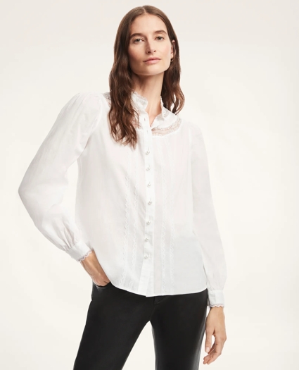 Cotton Voile Lace Top, image 1