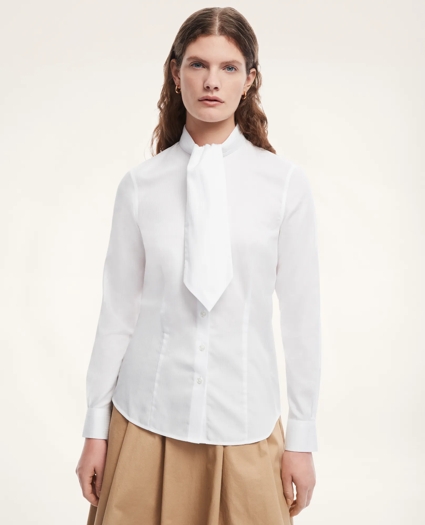 Fitted Non-Iron Supima® Cotton Dobby Shirt, image 1