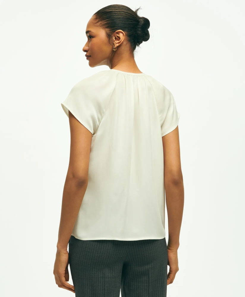 Short Sleeve Silk Georgette Blouse, image 2