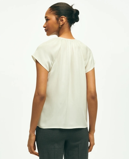 Short Sleeve Silk Georgette Blouse, image 2