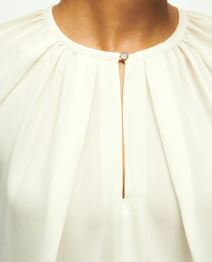 Short Sleeve Silk Georgette Blouse, image 4