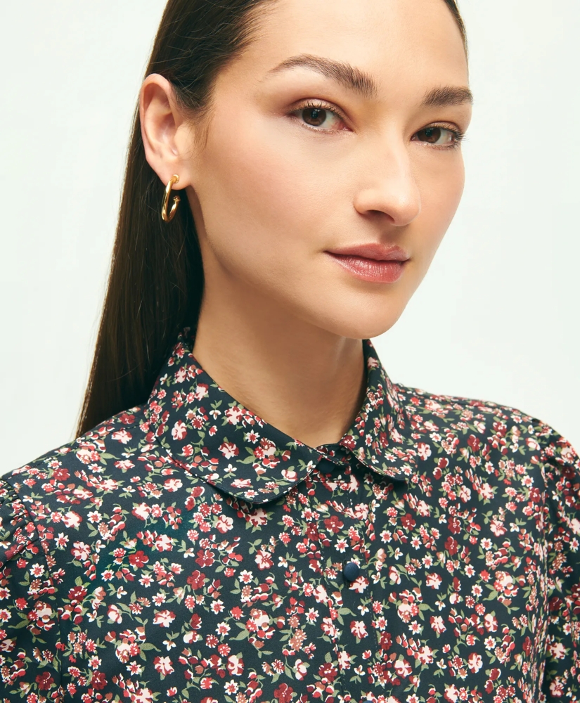 Cotton Poplin Floral Shirt, image 3