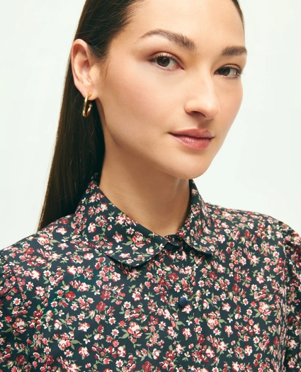 Cotton Poplin Floral Shirt, image 3