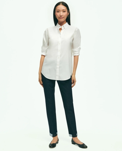 Relaxed Fit Stretch Supima® Cotton Non-Iron Dress Shirt, image 2