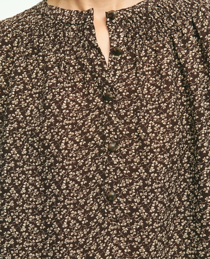 Ditsy Print Peasant Blouse, image 5