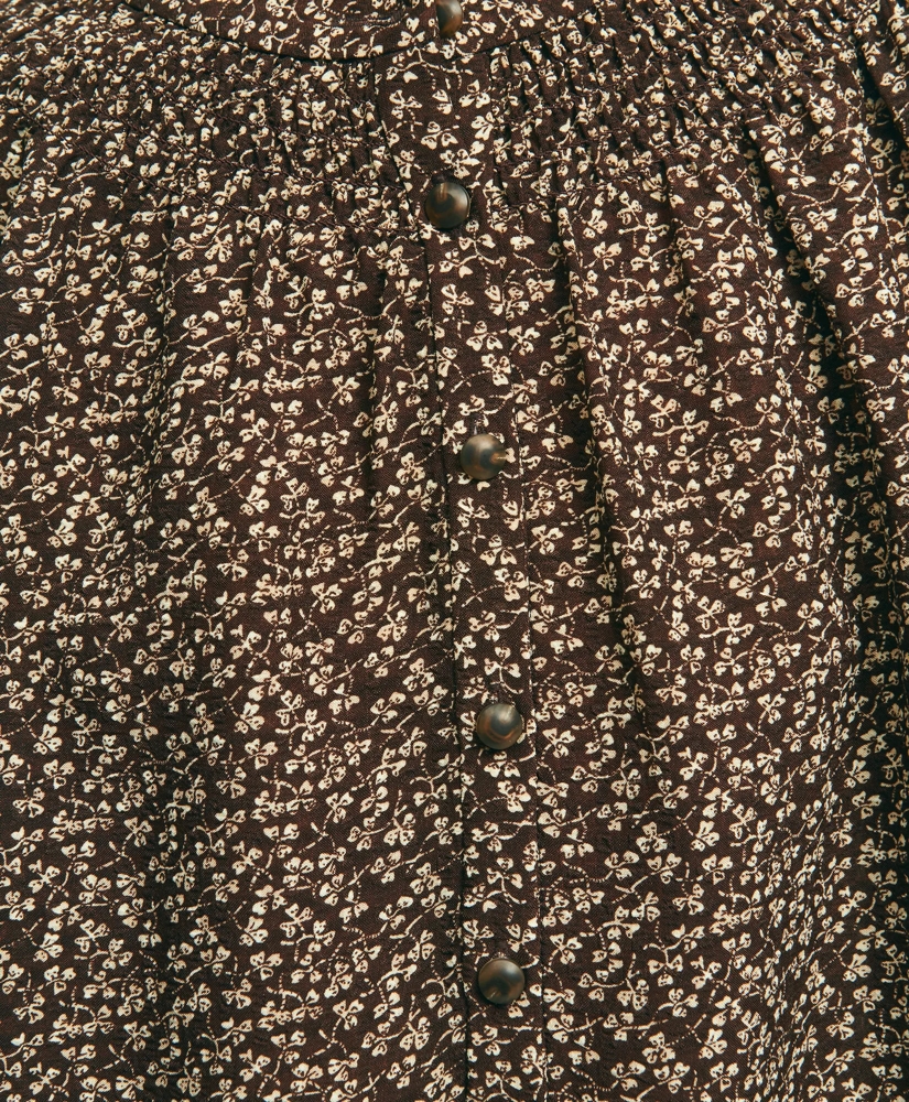 Ditsy Print Peasant Blouse, image 6